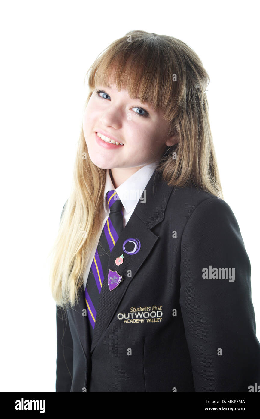 School girl in uniform Stock Photo - Alamy