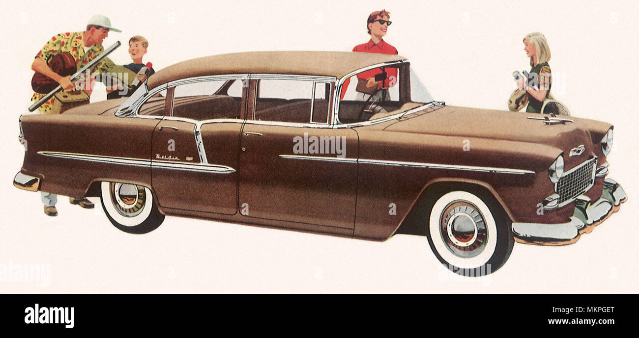 1955 Chevrolet Bel Air 4 Door Sedan Stock Photo 184278048 Alamy
