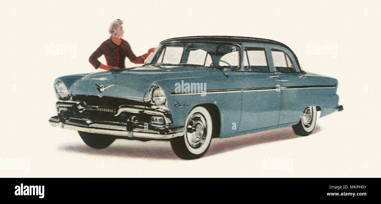 1955 Plymouth Belvedere 4-door Sedan Stock Photo