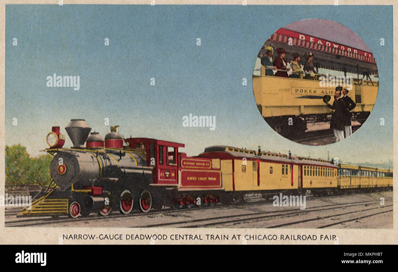 Narrow-Gauge Deadwood Centrail Train Stock Photo