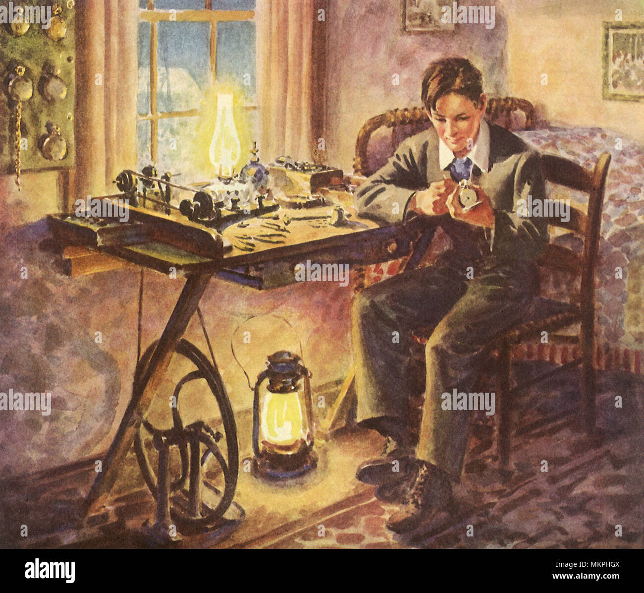 Young Henry Ford Tinkers With Watch Stock Photo 184278890 Alamy