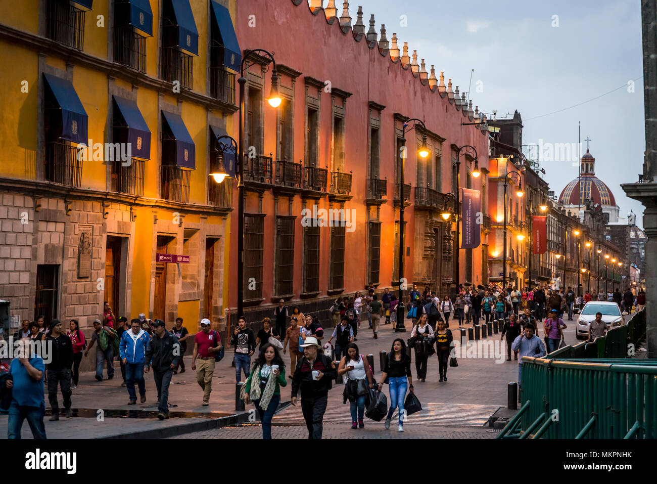 Emiliano Zapata Street In Historic City Centre Mexico City