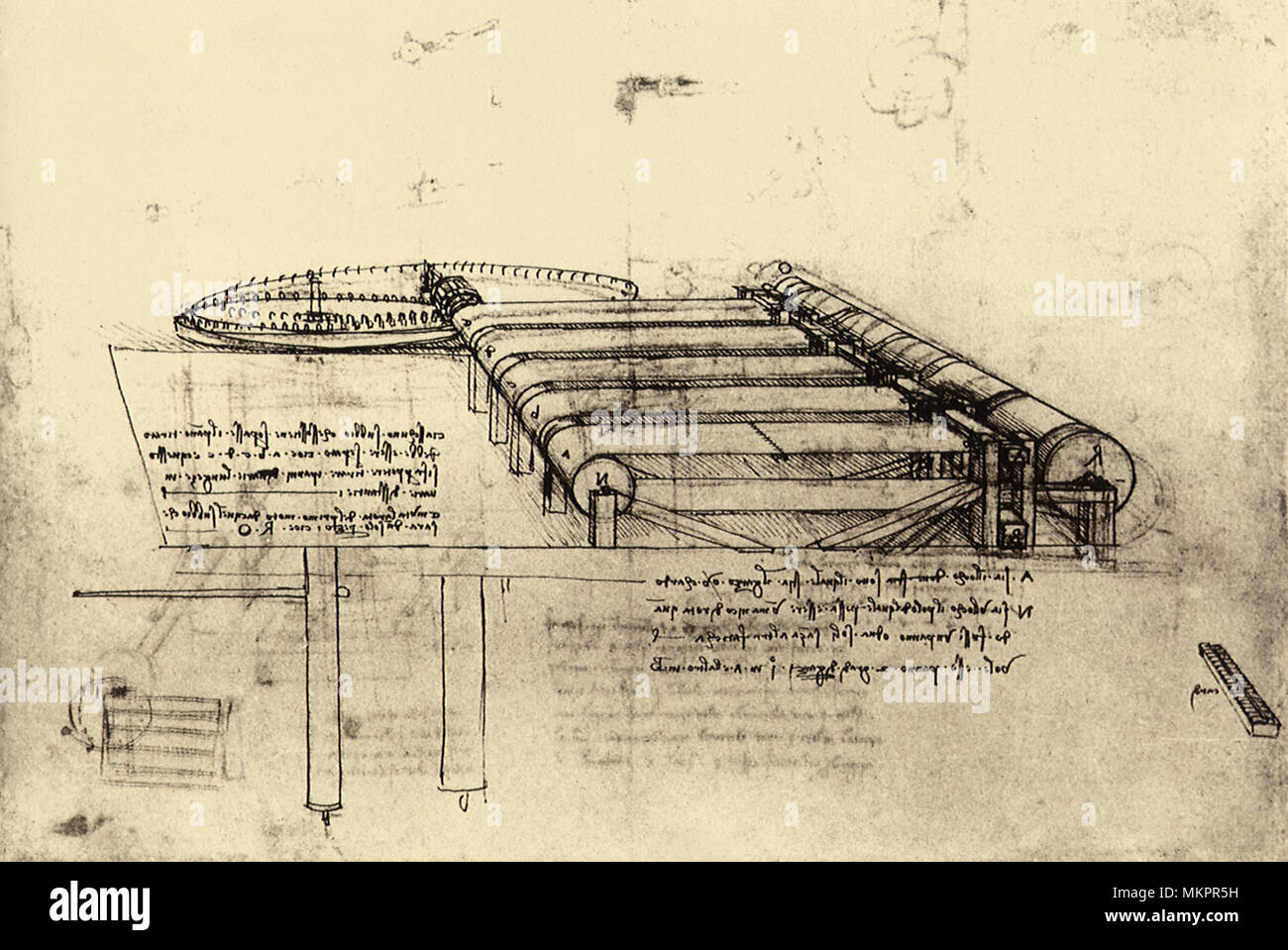 Leonardo da vinci drawings machine hi-res stock photography and images ...