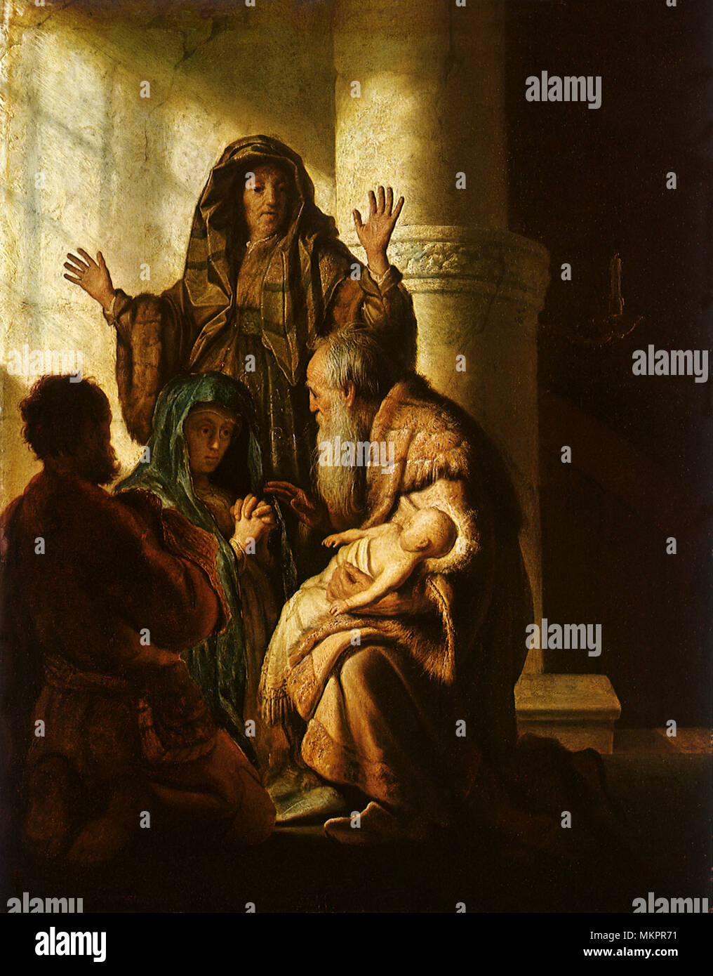 Simeon's Prophecy to Mary Stock Photo