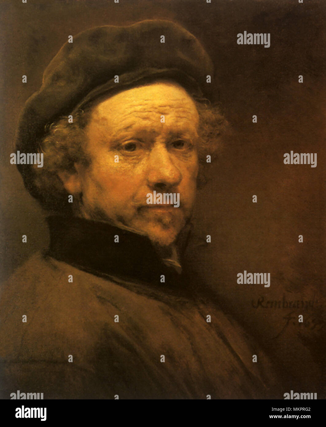 Selfportrait of Rembrandt Stock Photo Alamy