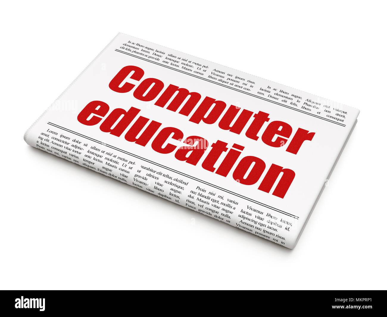 Education concept: newspaper headline Computer Education Stock Photo ...