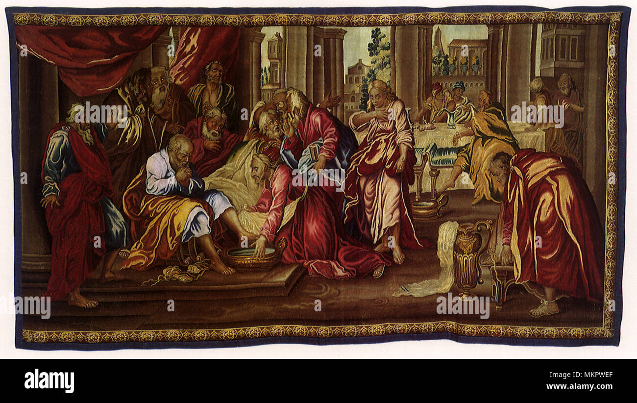 Christ Washing the Feet of the Apostles Stock Photo