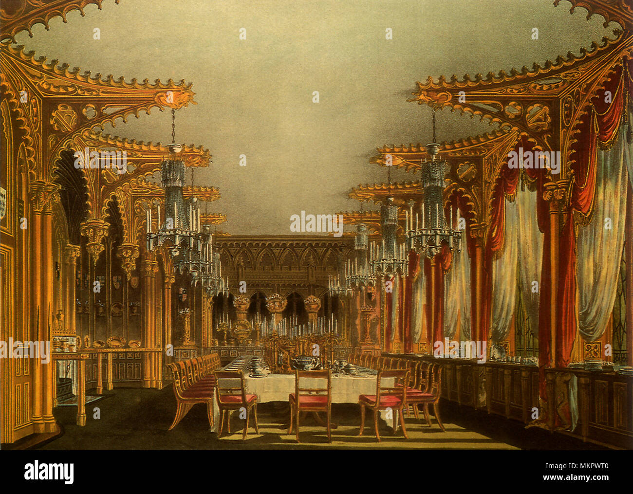 Gothic Dining Room, Carlton House Stock Photo Alamy