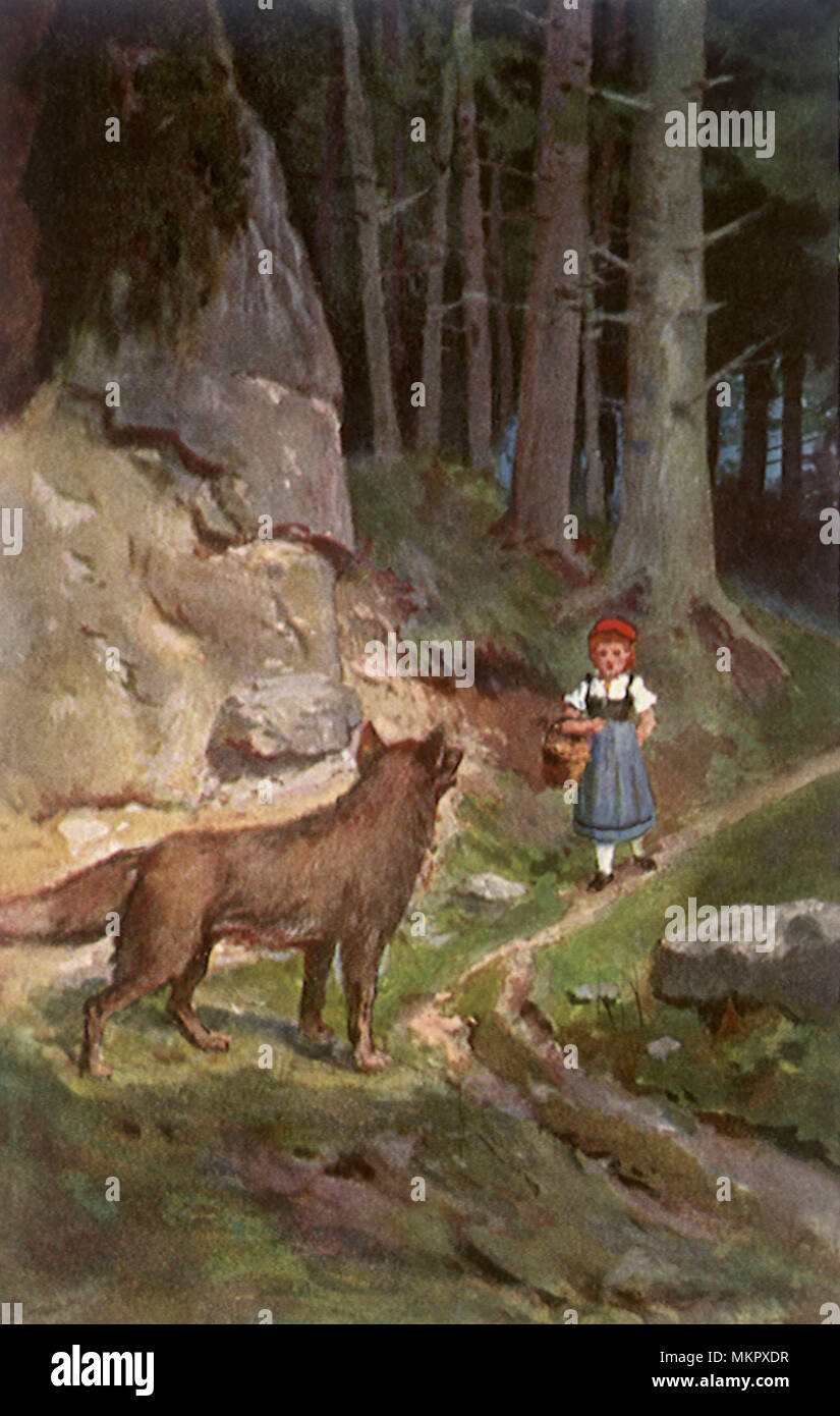 Big bad wolf red riding hood hi-res stock photography and images - Alamy