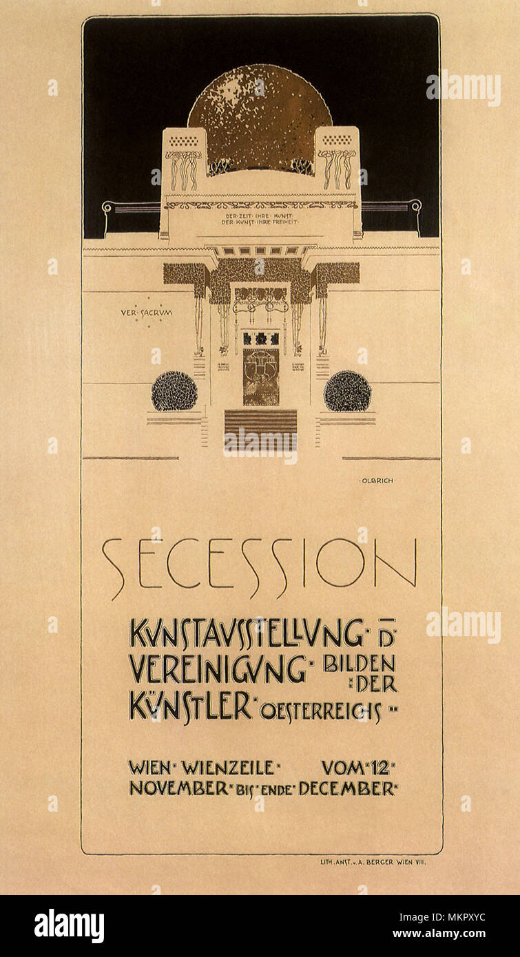 Sketch for the Façade of the Secession Building Stock Photo