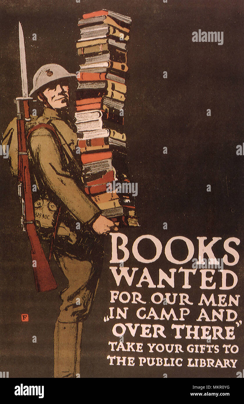 Books Wanted for Our Men Stock Photo