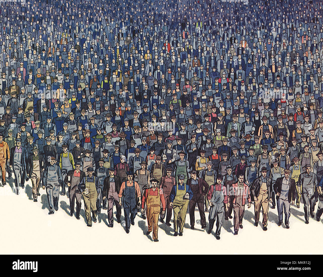 Army of Workers Stock Photo Alamy