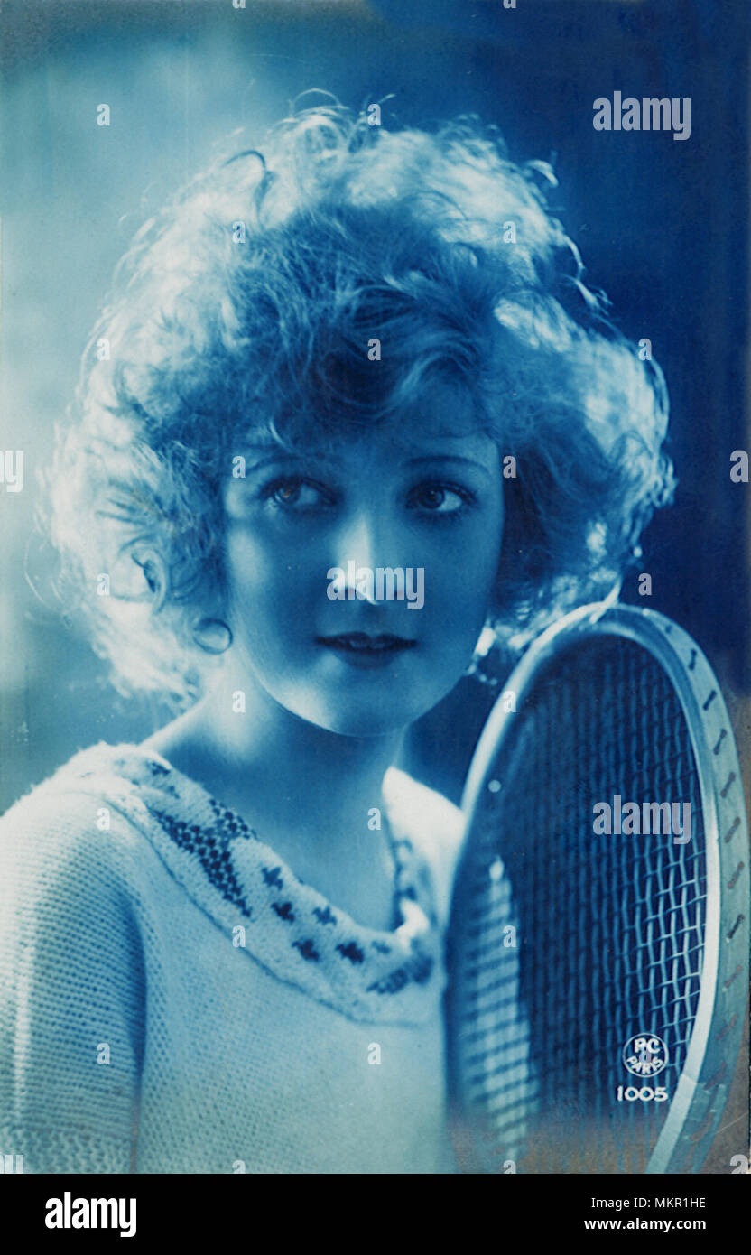 Portrait of Lady Tennis Player Stock Photo