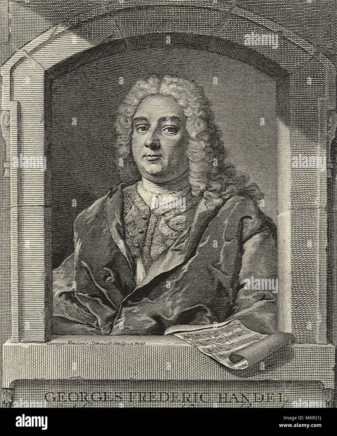 George Frideric Handel, Royal Academy of Music Stock Photo