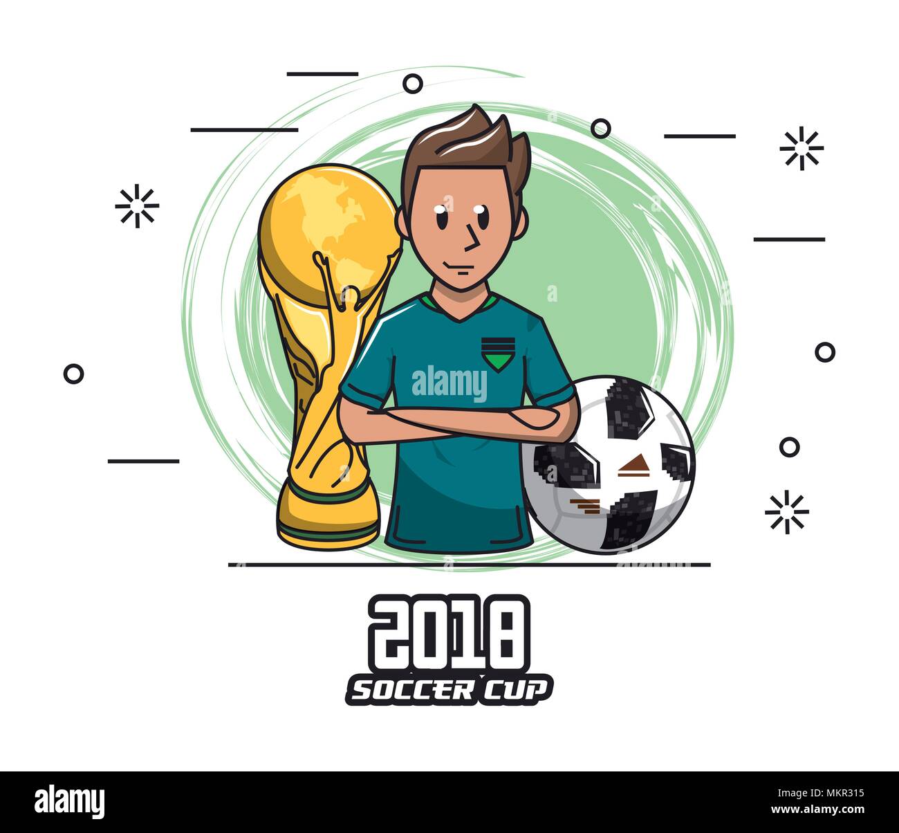 Soccer tournament concept Stock Vector