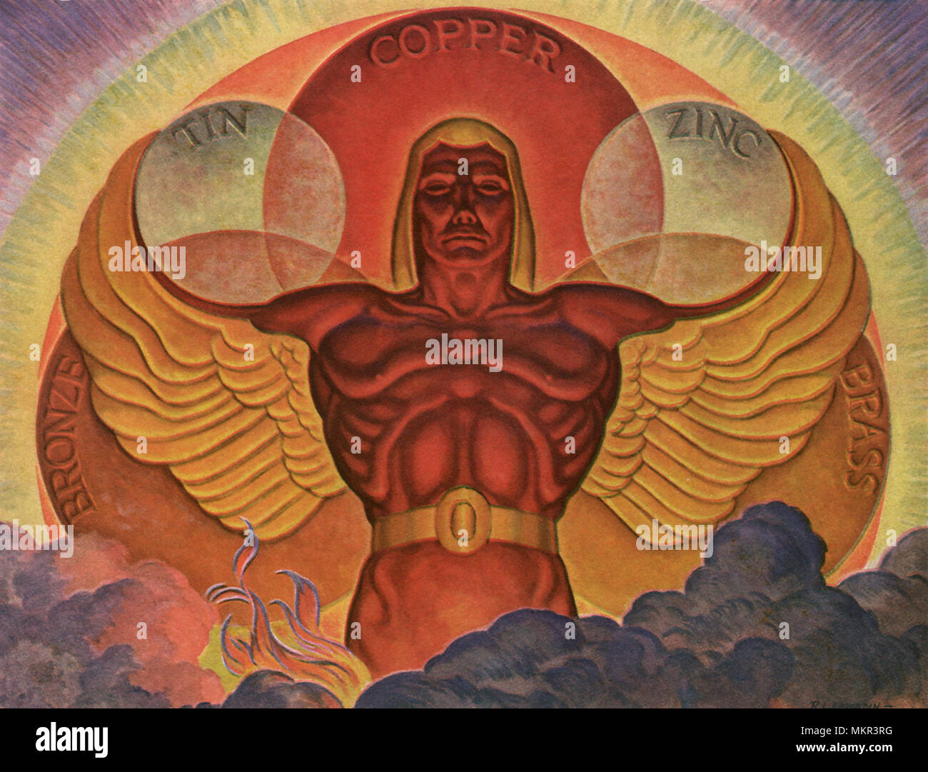 Man representing Copper, Tin, Zinc, Bronze and Brass Stock Photo Alamy