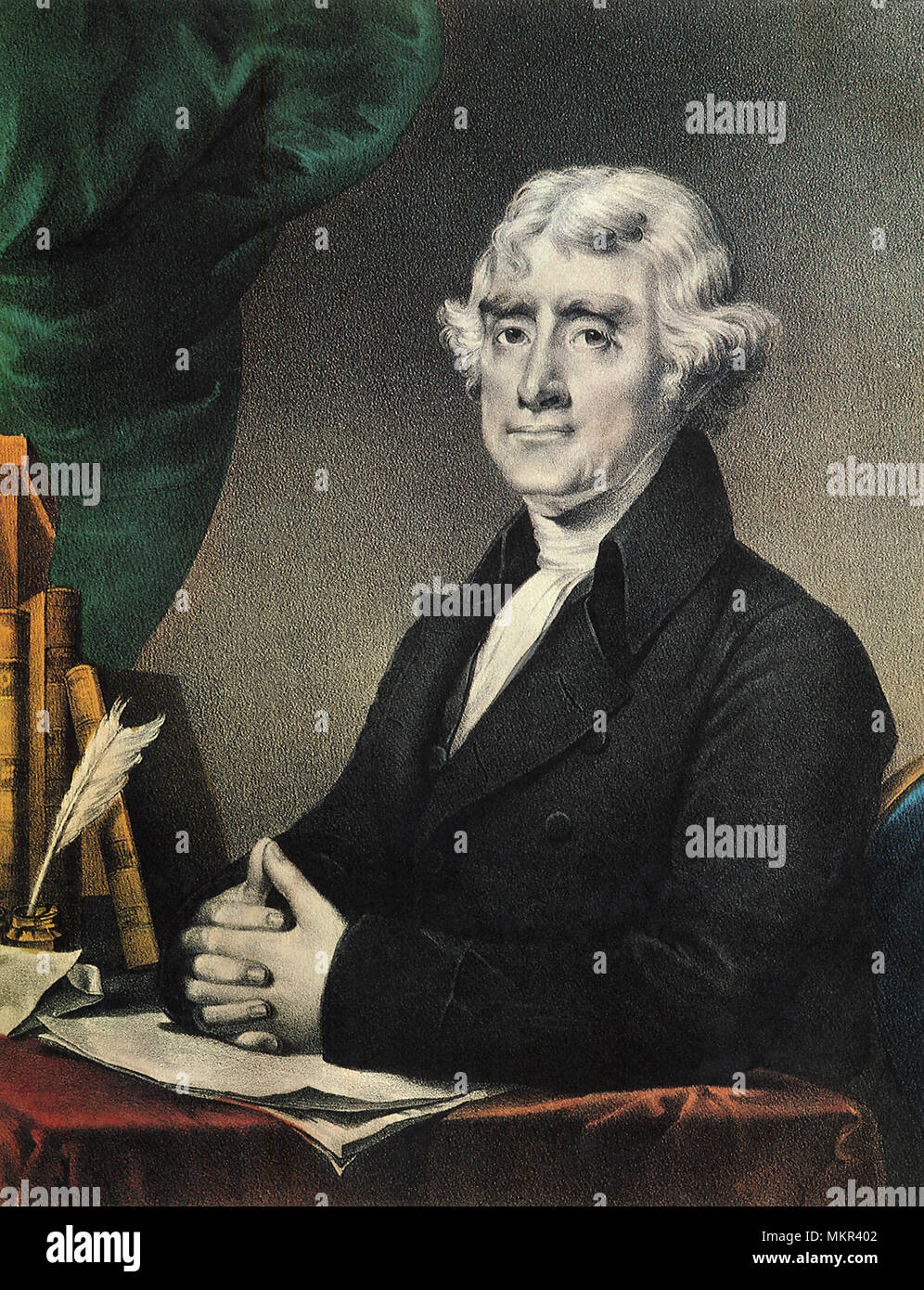 Thomas Jefferson, Third President of the United States 1801 Stock Photo