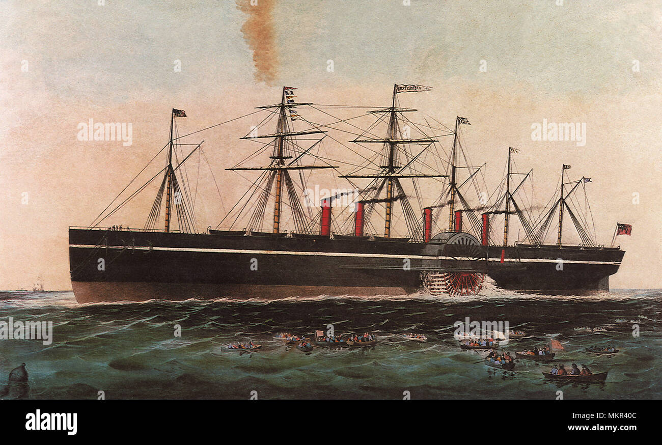 The Iron Steam Ship 'Great Eastern' 22,500 Tons Stock Photo