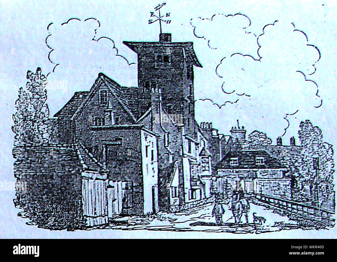 Canonbury Tower Manor House London in 1825 Formerly the Canonbury