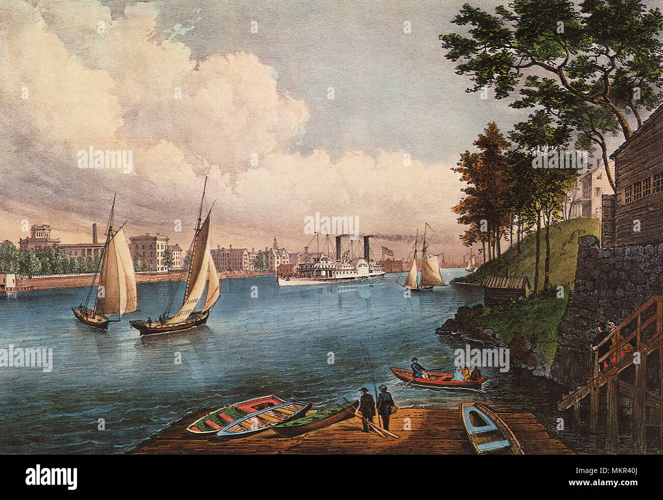 Blackwell's Island, East River Stock Photo Alamy