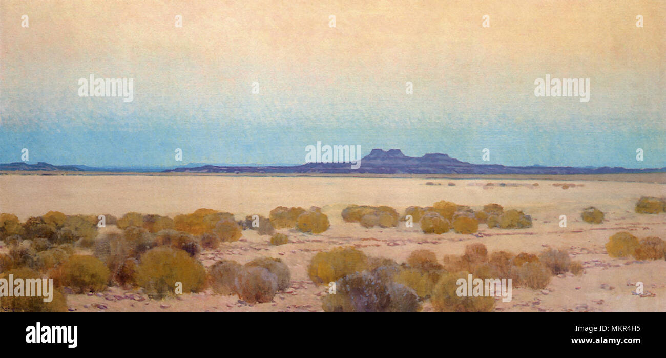 Evening at Dry Lake, Mojave Desert Stock Photo - Alamy