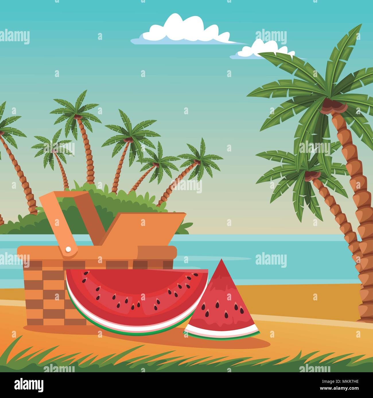 Beach and summer Stock Vector Image & Art - Alamy