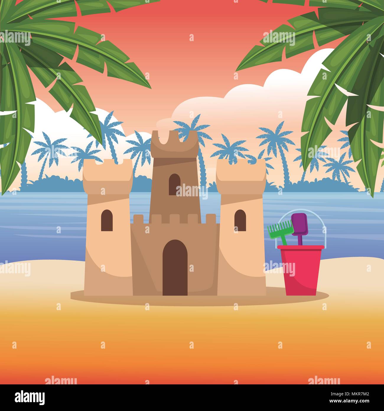Beach and summer Stock Vector Image & Art - Alamy