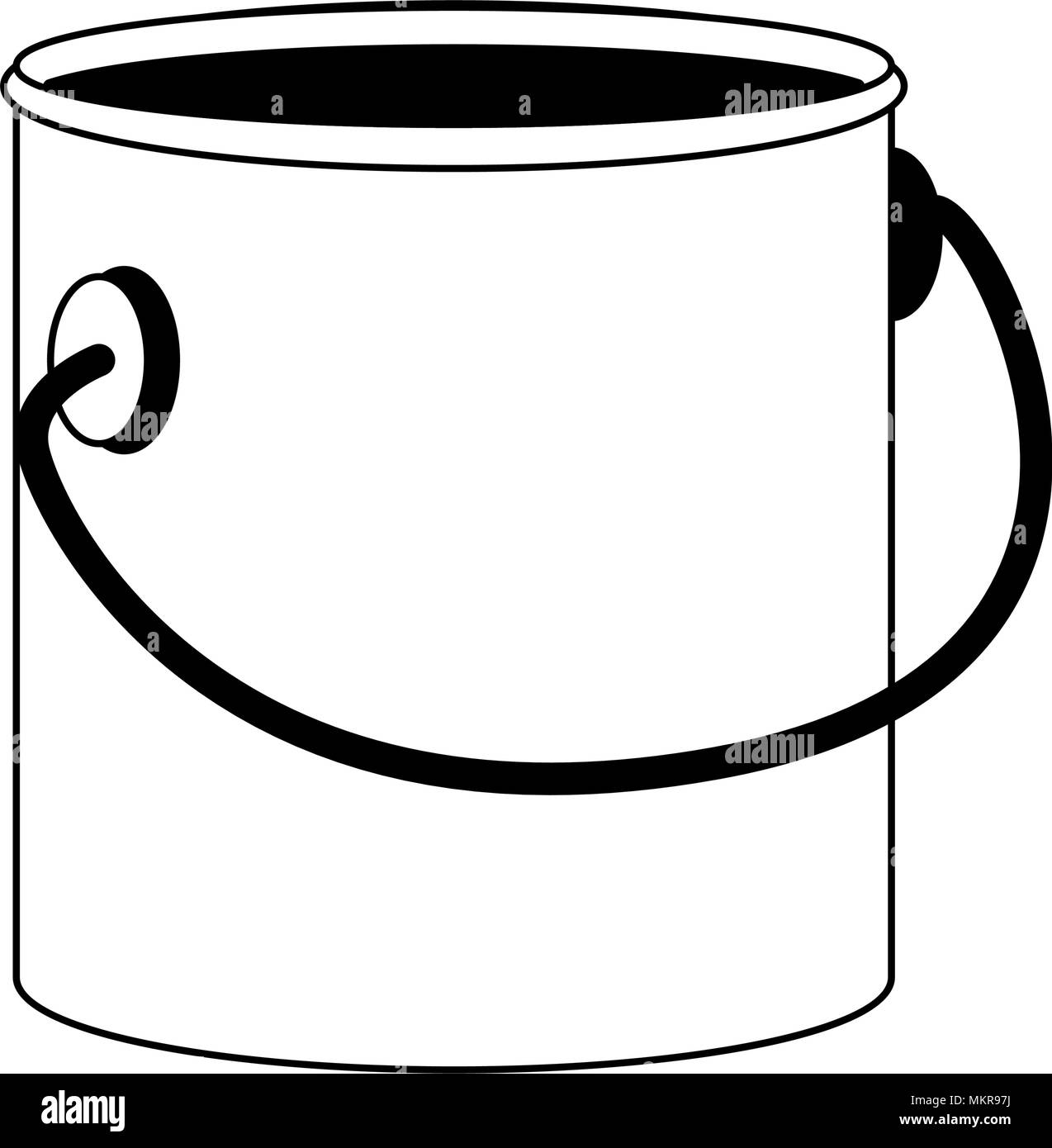 Construction paint bucket on black and white Stock Vector Image & Art