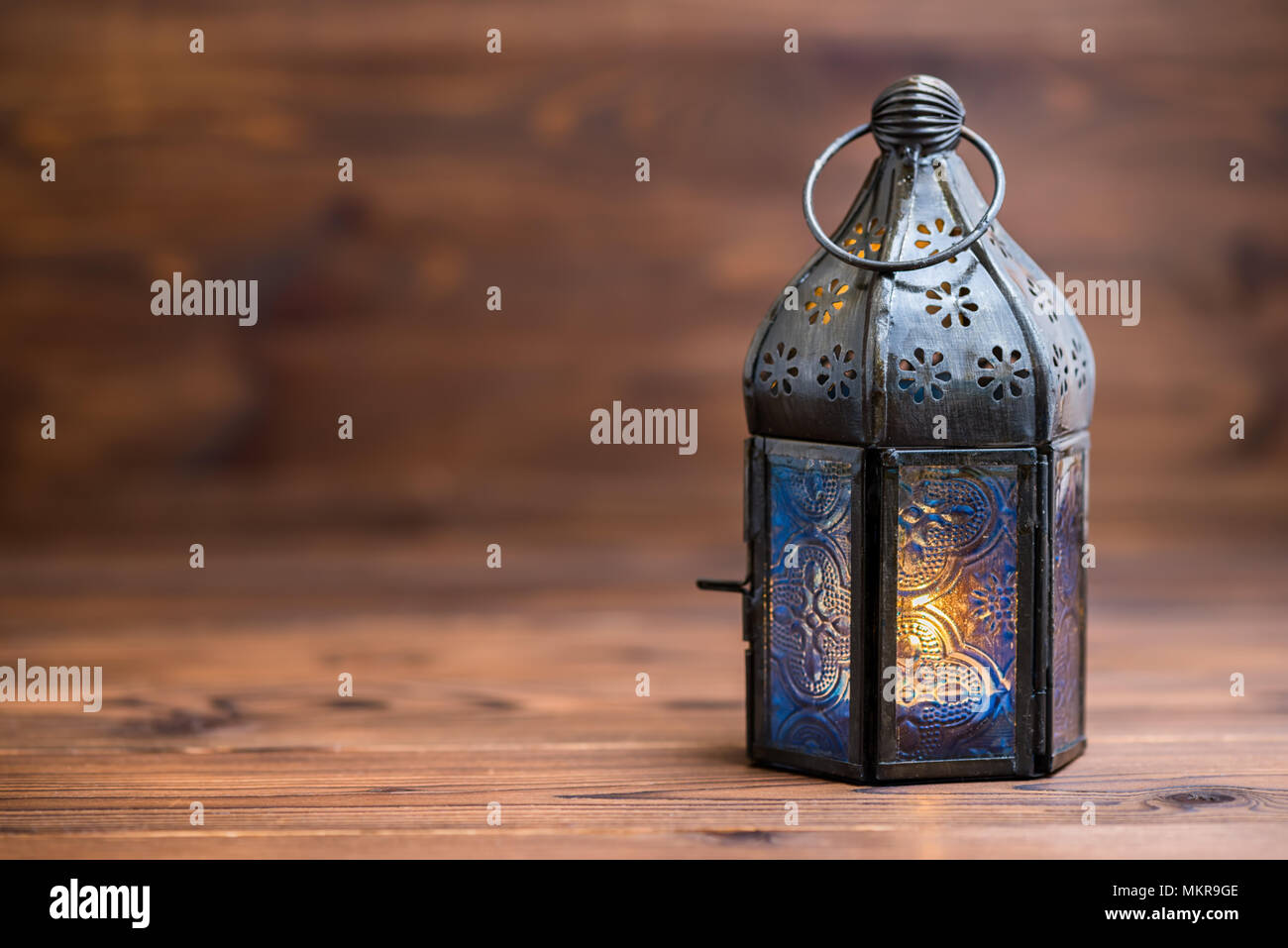 Arab lamp on wooden background, concept Ramadan Kareem Stock Photo ...