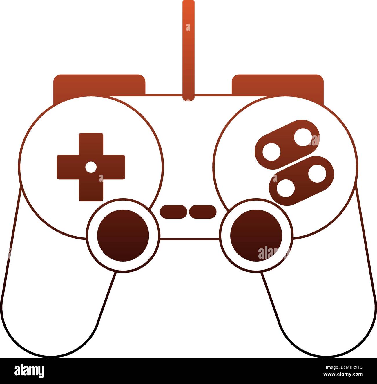 Console gamepad technology orange lines Stock Vector Image & Art - Alamy