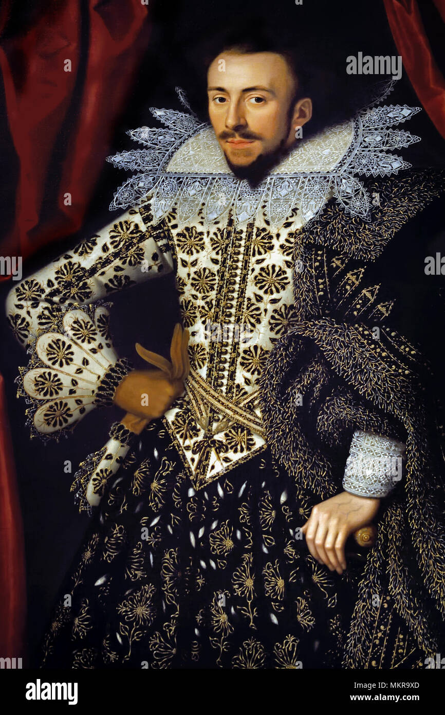 Richard Sackville third Earl of Dorset.by William Larkin 1585-1619  16th Century,  UK, United, Kingdom, England, English, British, Britain, Stock Photo