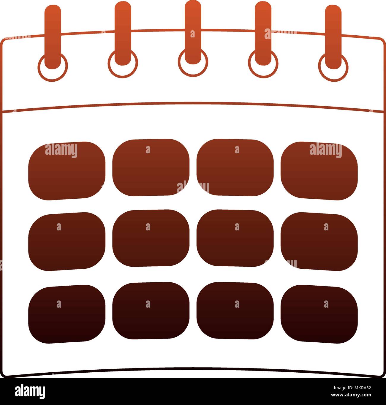 Calendar and schedule symbol orange lines Stock Vector Image & Art - Alamy