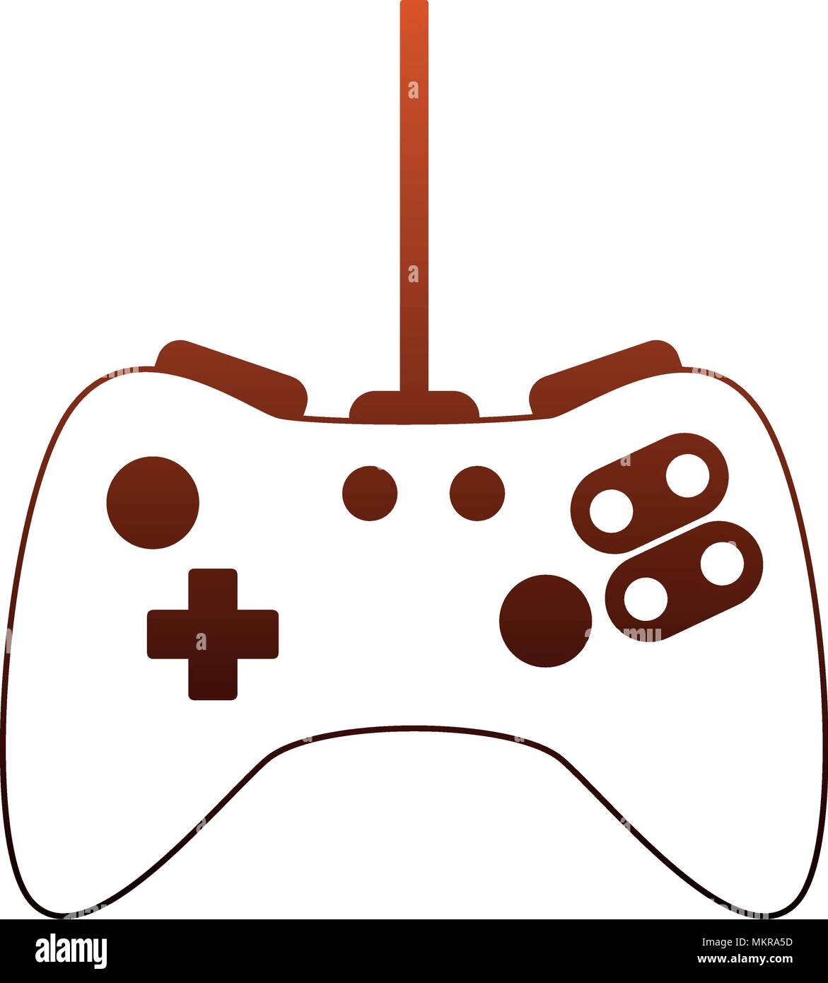 Console gamepad technology orange lines Stock Vector Image & Art - Alamy