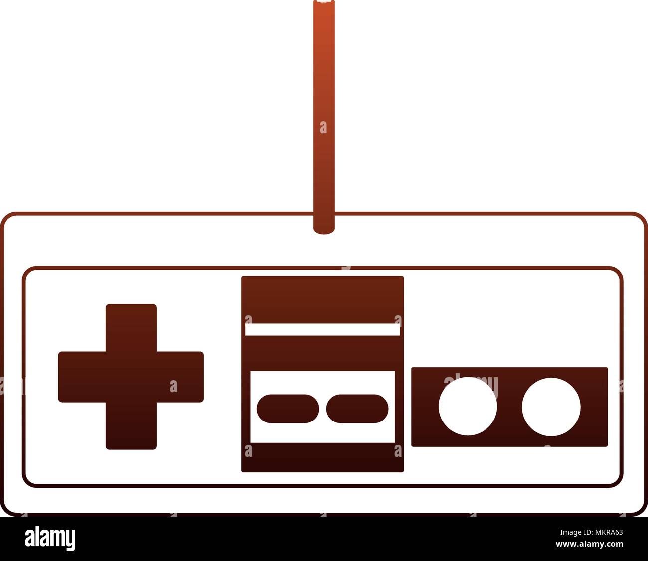 Console gamepad technology orange lines Stock Vector Image & Art - Alamy