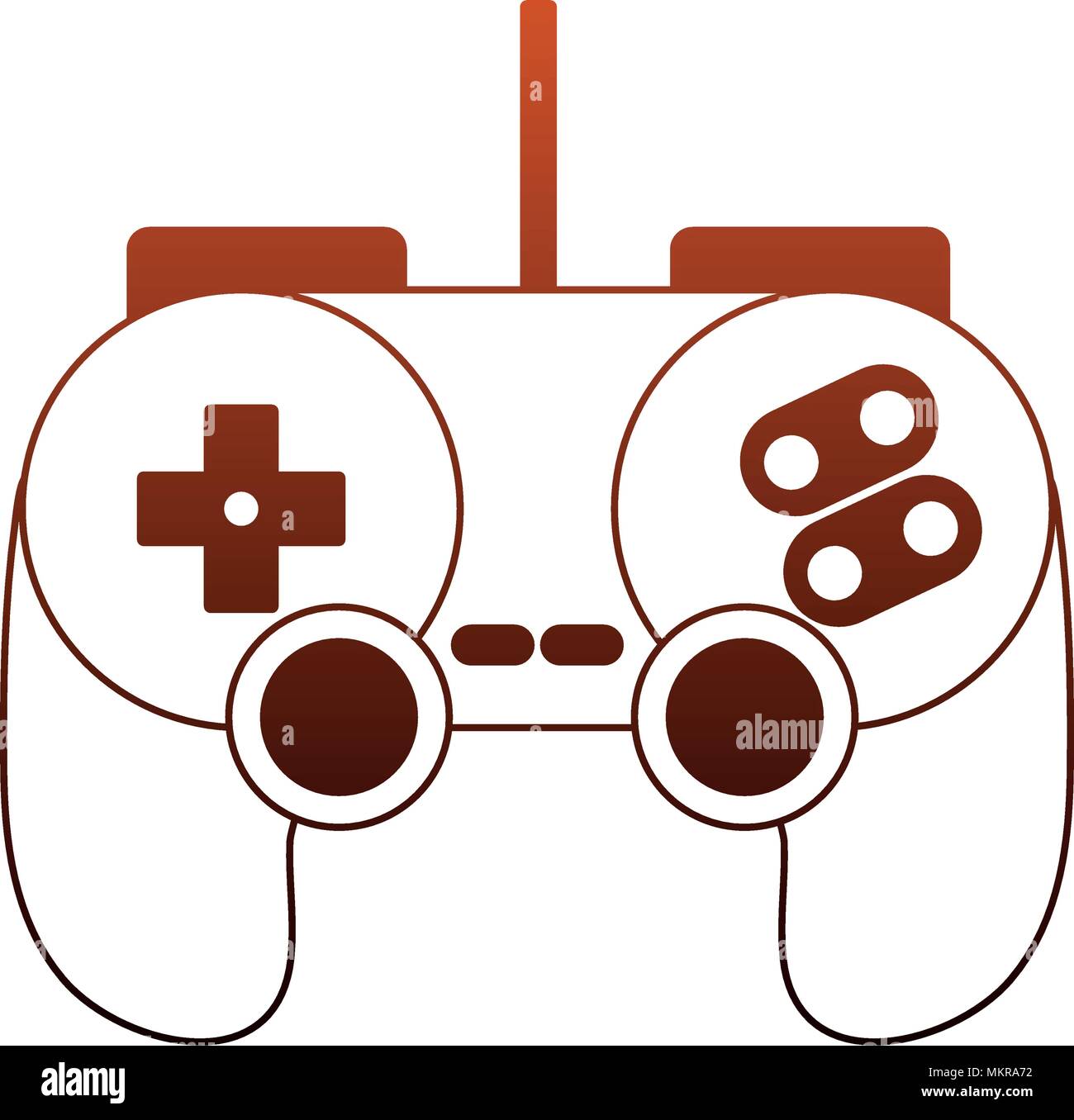Console gamepad technology orange lines Stock Vector Image & Art - Alamy