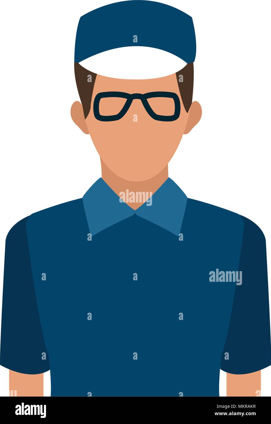 Courier male avatar Stock Vector