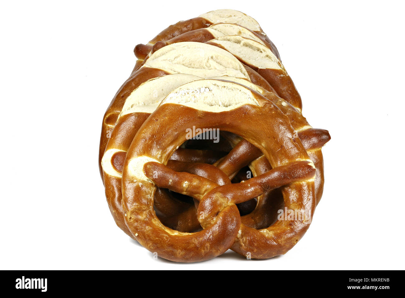 pretzels isolated on white background Stock Photo
