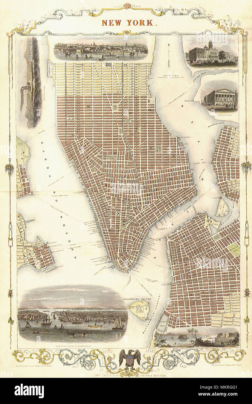 Old new york city map hi-res stock photography and images - Alamy
