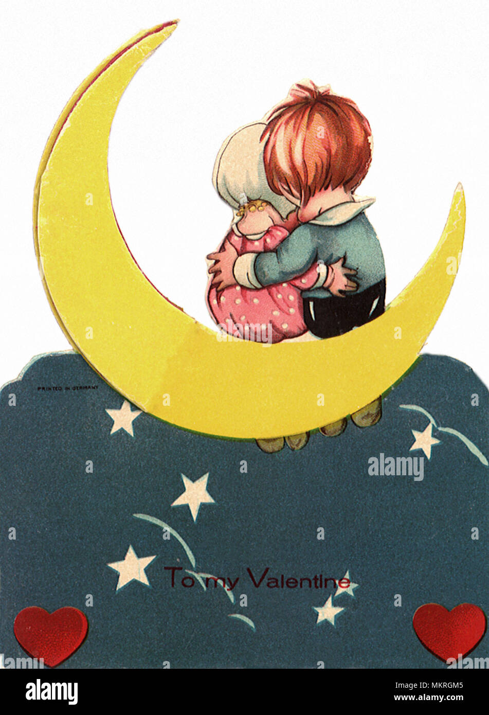 images Boy Sitting On The Moon Meaning https www alamy com boy and girl sitting on half moon valentine image184300149 html