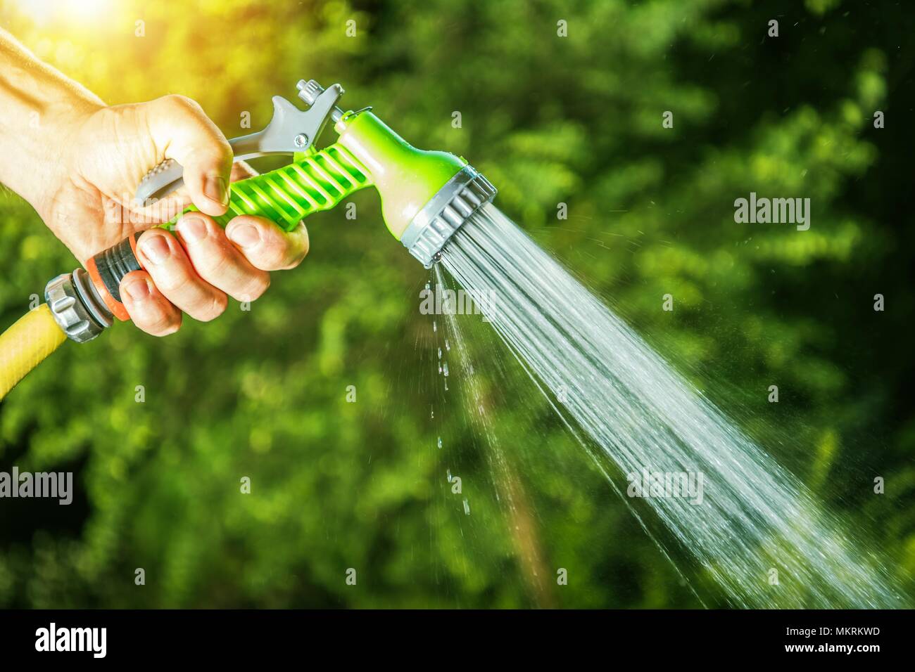 Spraying garden hose hires stock photography and images Alamy