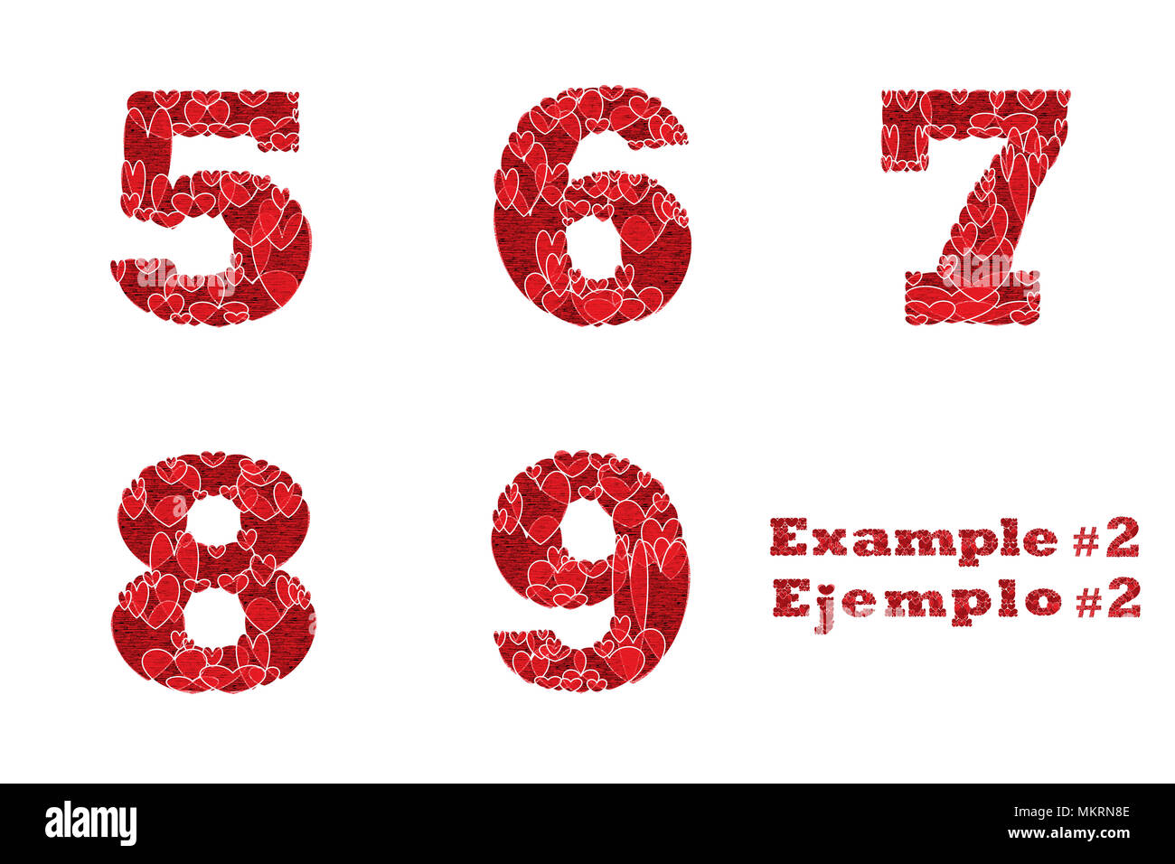 Numbers 5 6 7 8 Y 9 Made From Hearts Stock Photo Alamy Numbers 5 6 7 8 Y 9 Made From Hearts Stock Photo Alamy