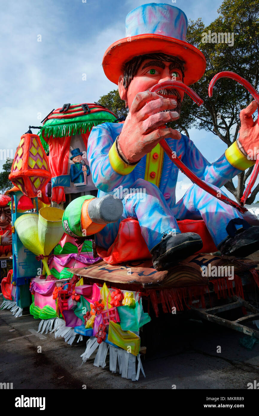Carnival float, Carnival in Valletta, February 2018, Malta, Europe