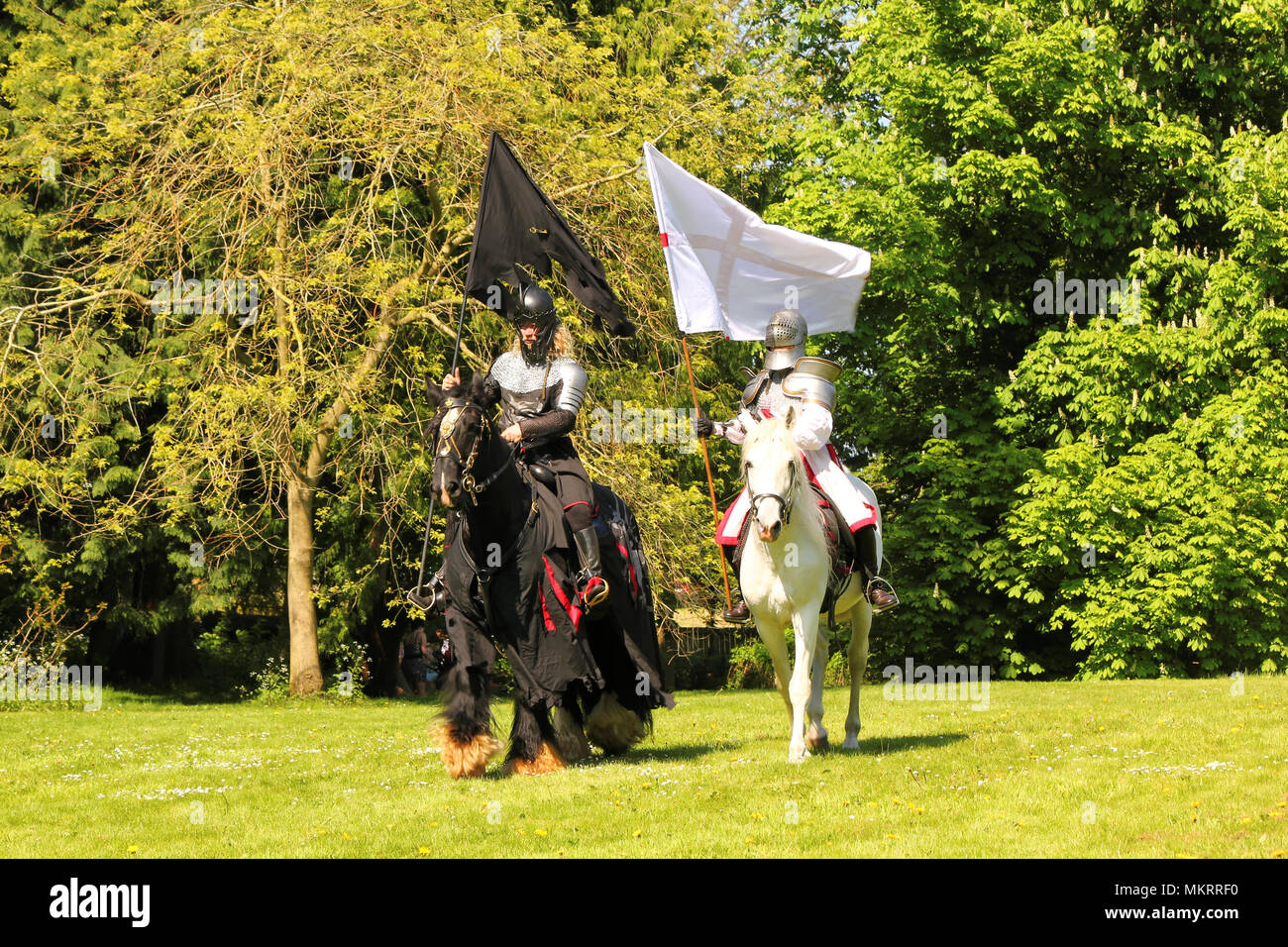 Berkeley, England May 6, 2018 Medieval Jousting Show in Berkeley