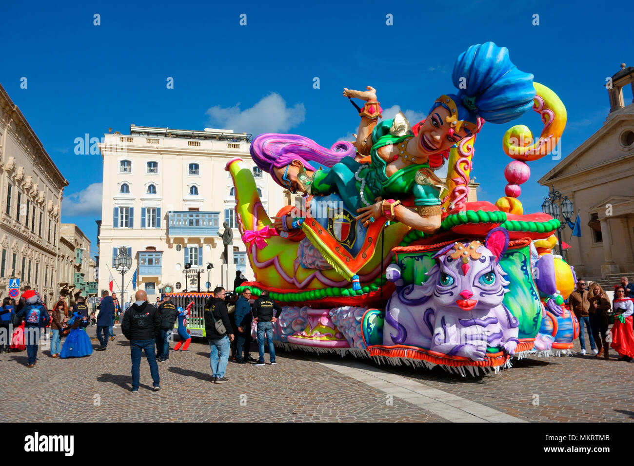 Carnival float, Carnival in Valletta, February 2018, Malta, Europe