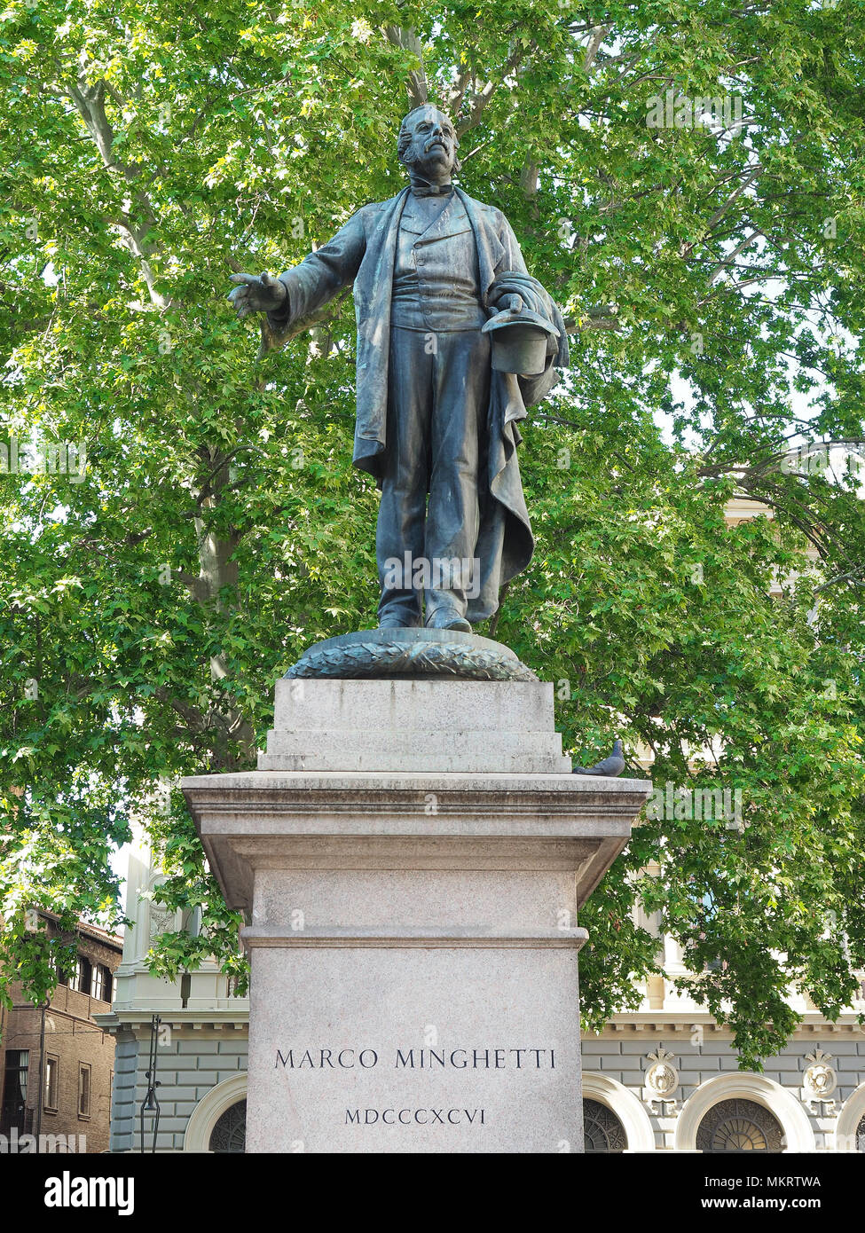 Marco Minghetti statue in Bologna Italy Stock Photo Alamy