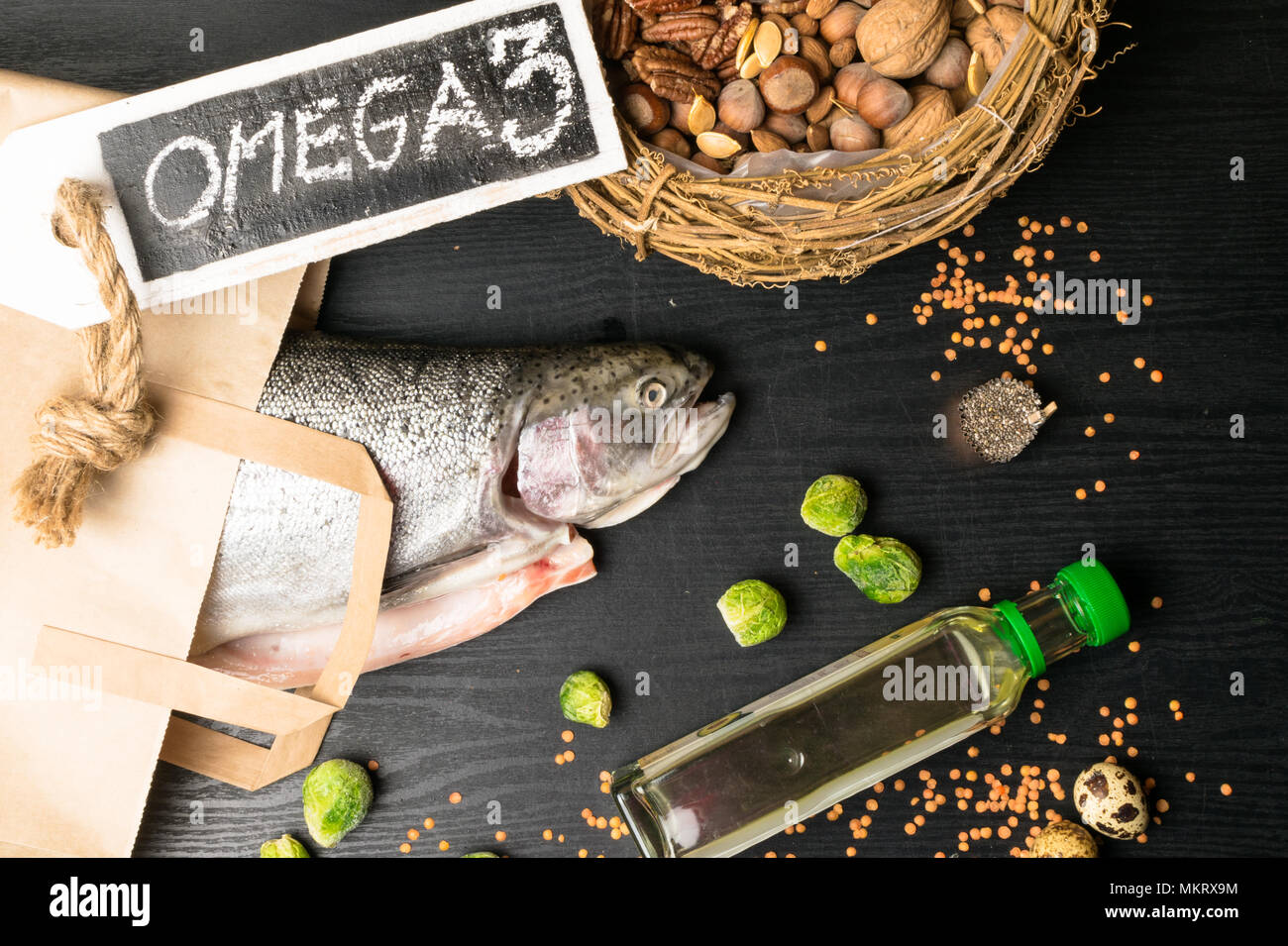 Healthy fat salmon or trout, oil, nuts. Omega 3 source, seeds, chia