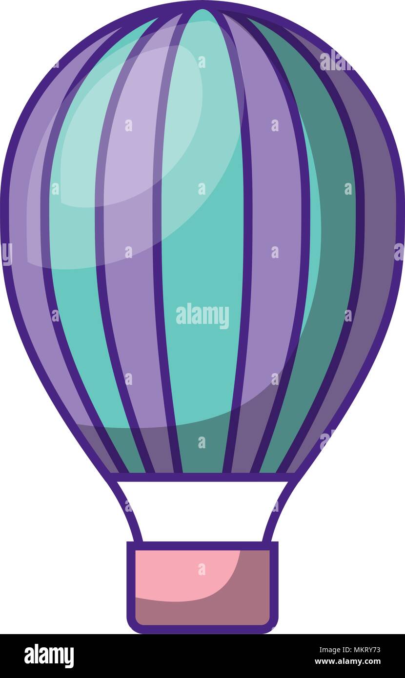 hot air balloon icon over white background, vector illustration Stock ...
