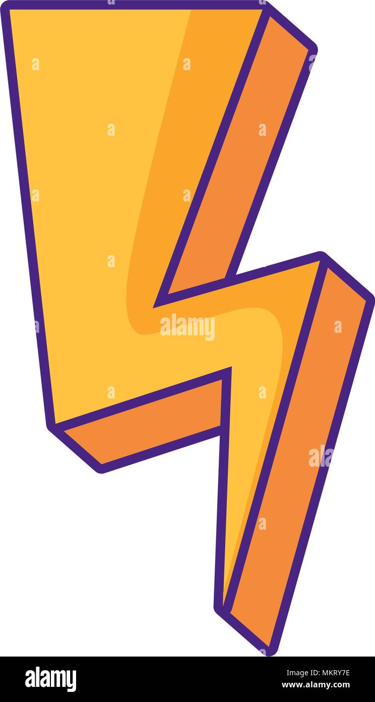 lightning icon over white background, vector illustration Stock Vector ...