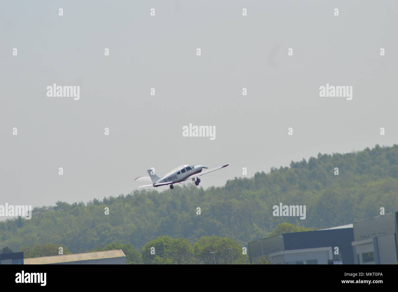 small planes in airport Stock Photo
