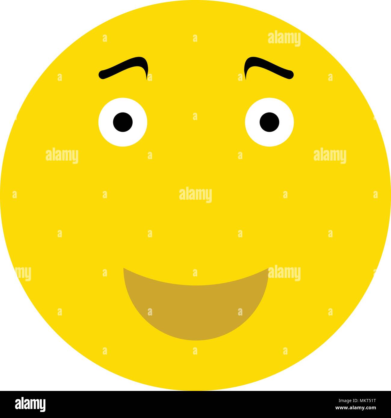 Yellow smiling happy face emoji isolated Vector Image